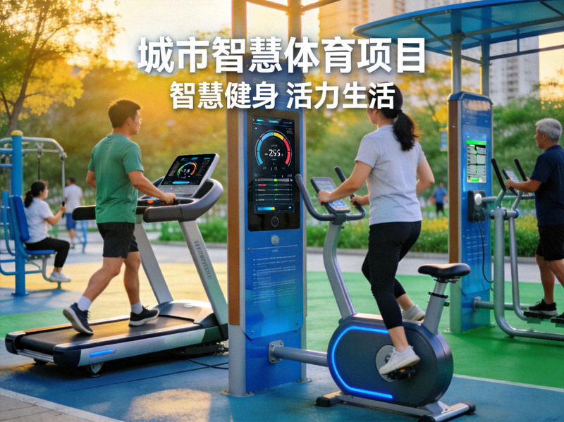 城市智慧体育项目 - 市民在智能健身路径锻炼